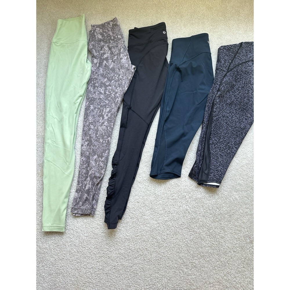 5PC Bundle - Lululemon Size 8 Leggings Multi Color